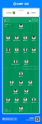 国安vs申花首发:外援4v3!19岁邓捷夫、吴启鹏先发,塞鸟缺阵